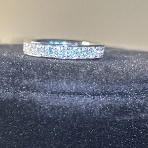 Moissanite Pavé Eternity Band - 925 Silver